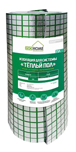 Подложка для теплого пола с разметкой ISOHOME ПЛ 10 мм (1,2*15м) 18 м2
