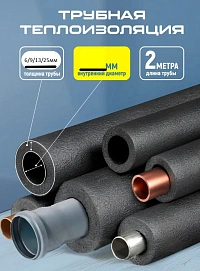Изоляция трубная Isodom Termo ОТ 15/9 ⌀15мм 1/4" (2м×180шт) 360мп